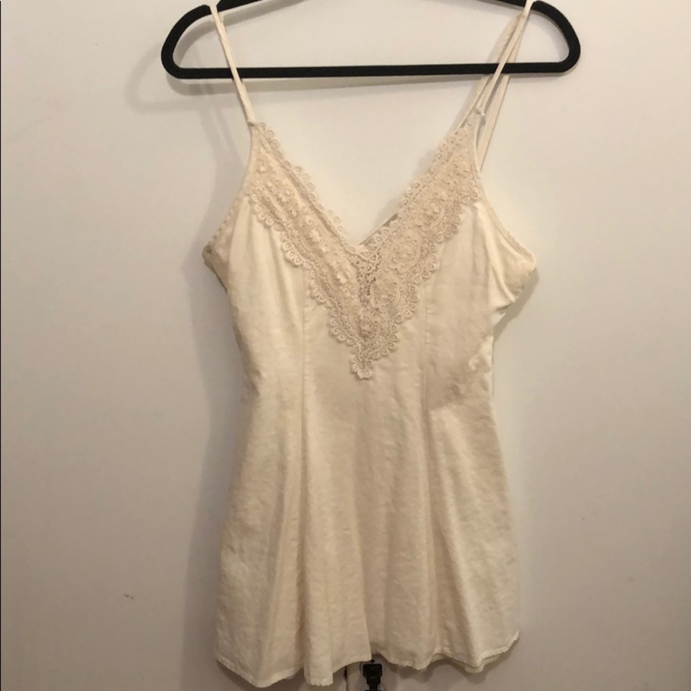Deep V Lace Detail Dress